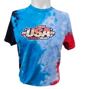 Team USA 2022 RedBud Motocross Tie Dye T-Shirt Gildan Medium Racing Graphic Tee